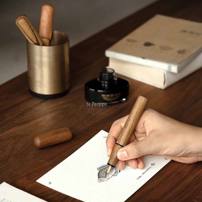 St Penpps Stylo-plume en Bois Fait Main