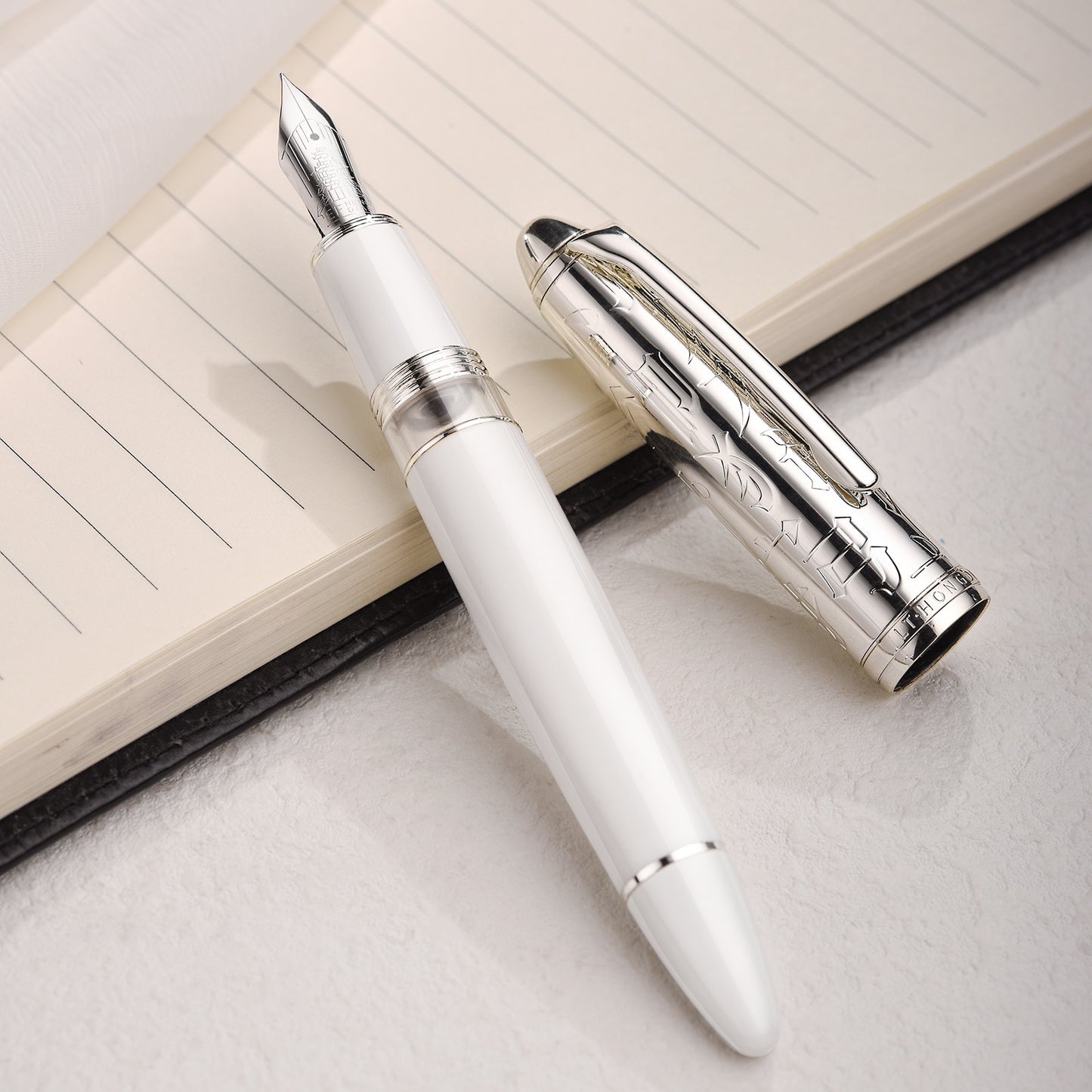 Stylo-plume HongDian N6 Blanc à Piston