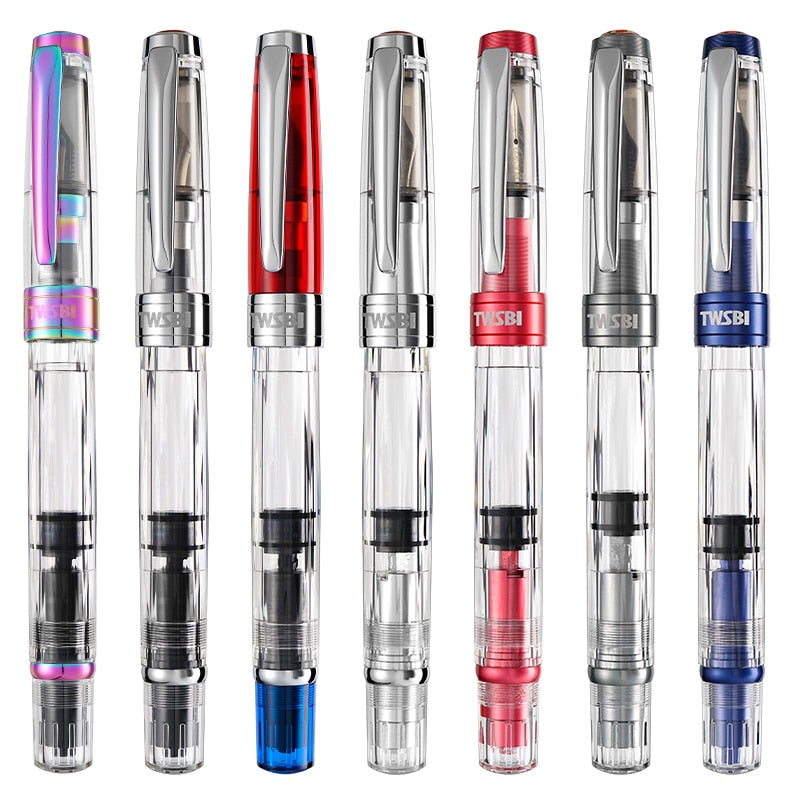 TWSBI 580 Stylo-plume à Piston, Corps Résine Transparent