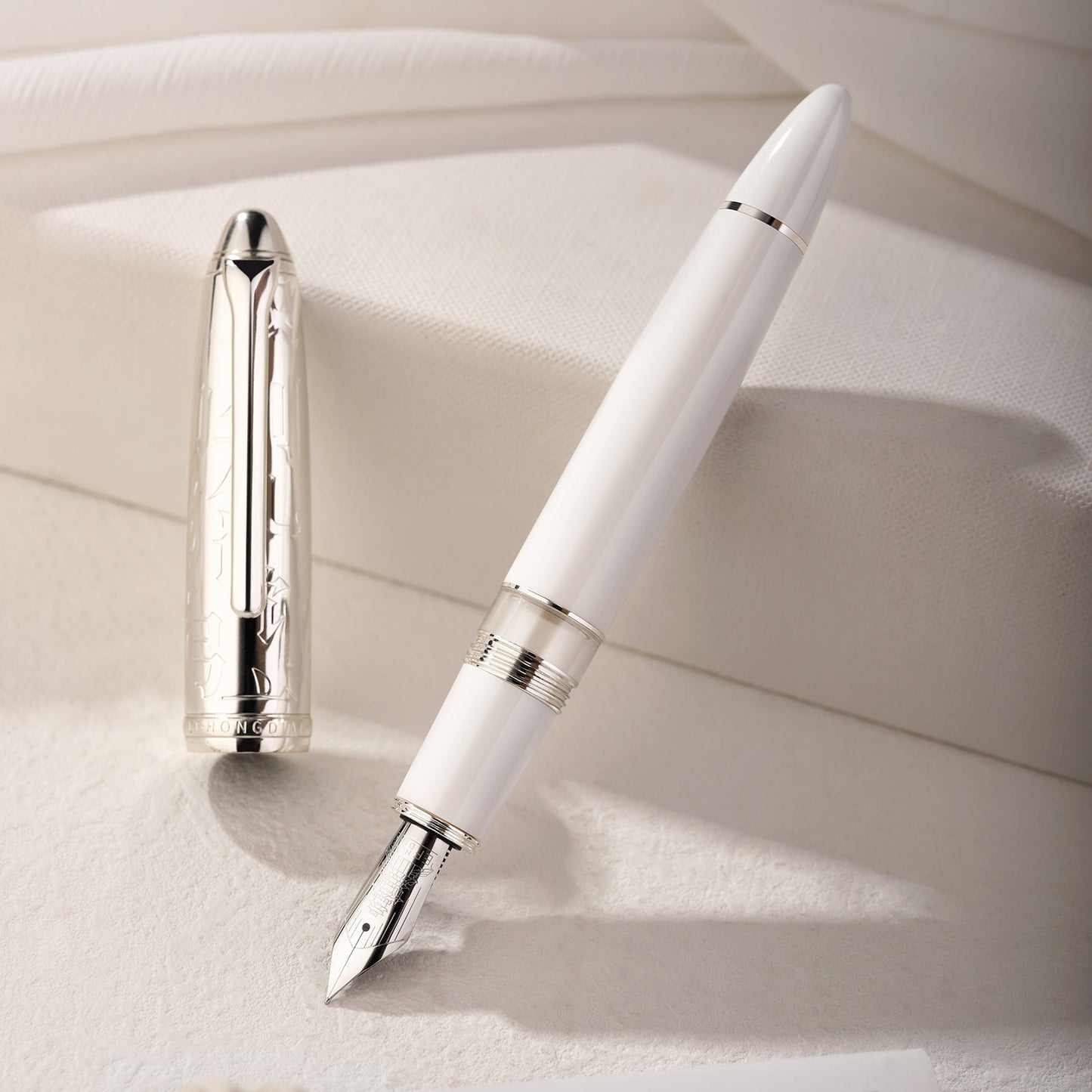 Stylo-plume HongDian N6 Blanc à Piston