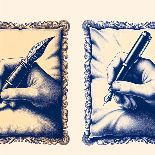 Illustration représentant :Stylo plume vs stylo bille : lequel choisir pour améliorer votre confort d'écriture ?