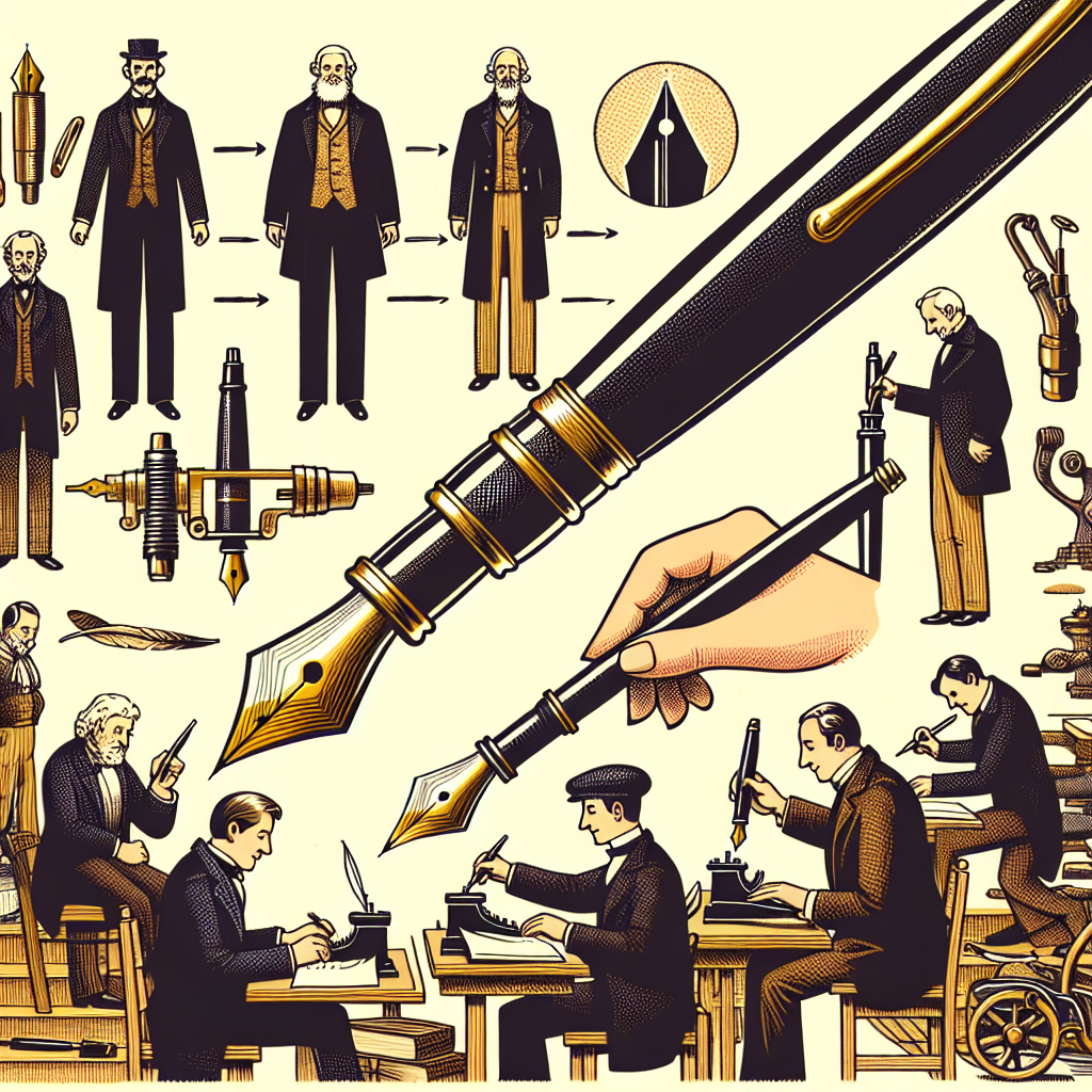 Illustration représentant :Histoire du stylo plume : de son invention à son utilisation dans l'écriture