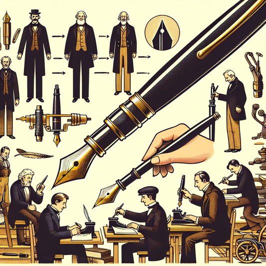 Illustration représentant :Histoire du stylo plume : de son invention à son utilisation dans l'écriture