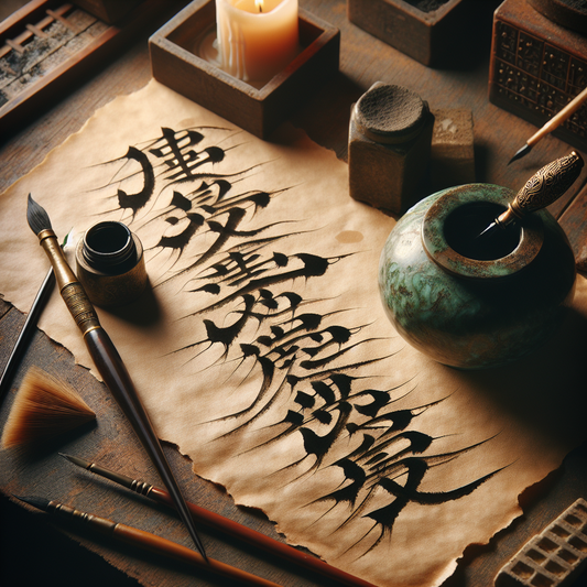 Illustration représentant :Les secrets de la calligraphie orientale dévoilés