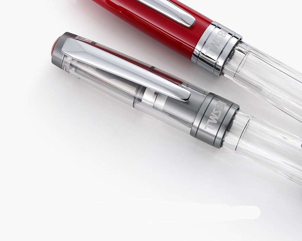 Stylo plume à piston transparent stylo à encre transparente ef f plume  extra fine grande capacité écriture eig88